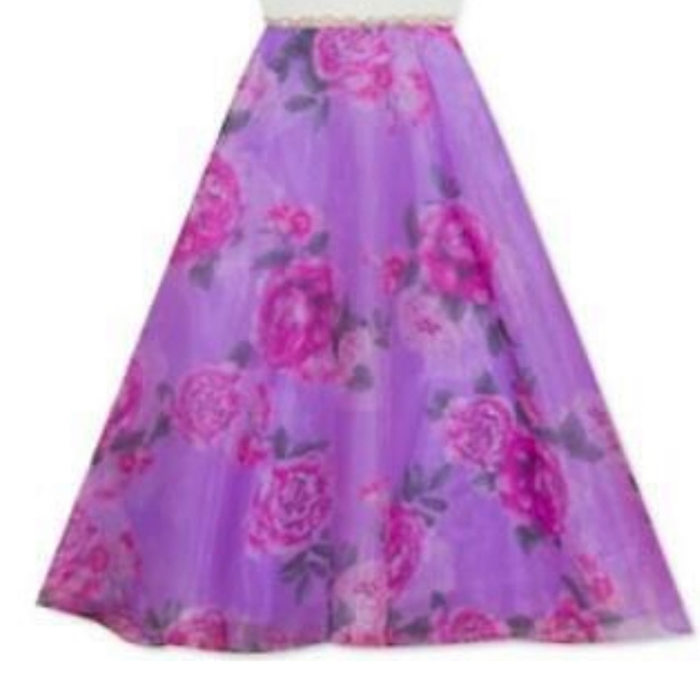 Rare Editions Big Girls Floral Organza Dress - Picture 6 of 11